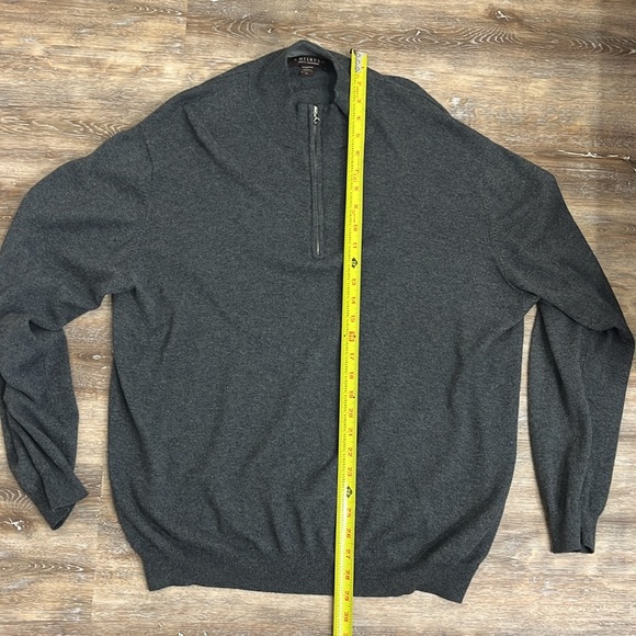 J. Hilburn Mens Clothier XL long sleeve quarterzip, cotton, silk, cashmere blend - Picture 6 of 9